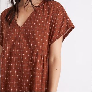NWOT Madewell Embroidered V Neck Mini Dress